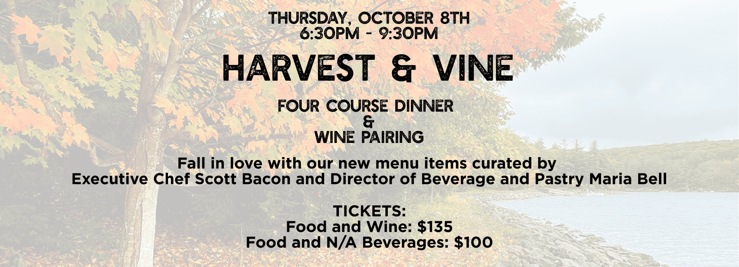Harvest & Vine - Food and Wine Pairing Event